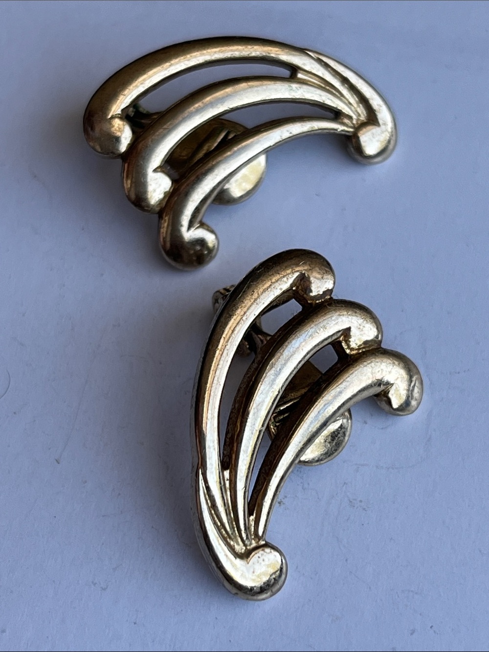 Monet Gold Clip-On Sculptural Earrings